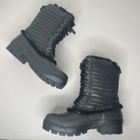 Hunter Original Pac Shearling Winter Rain Rubber Boots Size 6 - Picture 6 of 11